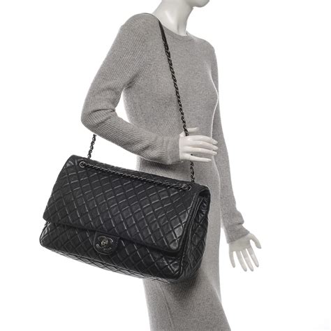 chanel quilted tote bag in calfskin|chanel black quilted flap bag.